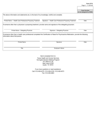 Form 2715 Certification of Need for Psychoactive Medication Treatment - Texas, Page 3