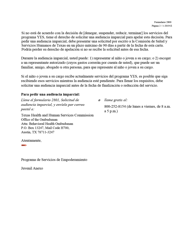 Formulario 2800-S Notice of Denial - Eligibility - Texas (Spanish), Page 2