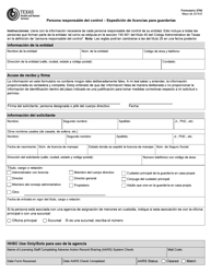 Document preview: Formulario 2760 Persona Responsable Del Control - Expedicion De Licencias Para Guarderias - Texas (Spanish)