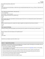 Form 2820 Educational Facility Request for Exemption From Child Care Regulation - Texas, Page 2