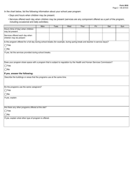 Form 2832 Single Skills Program During School Year Request for Exemption From Child Care Licensing Regulation - Texas, Page 2