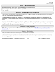 Form 2837 Governmental Entity Request for Exemption From Child Care Licensing Regulation - Texas, Page 3