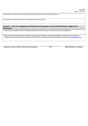 Form 2842 Temporary Emergency Child Care Operation - Plan of Operation - Texas, Page 2