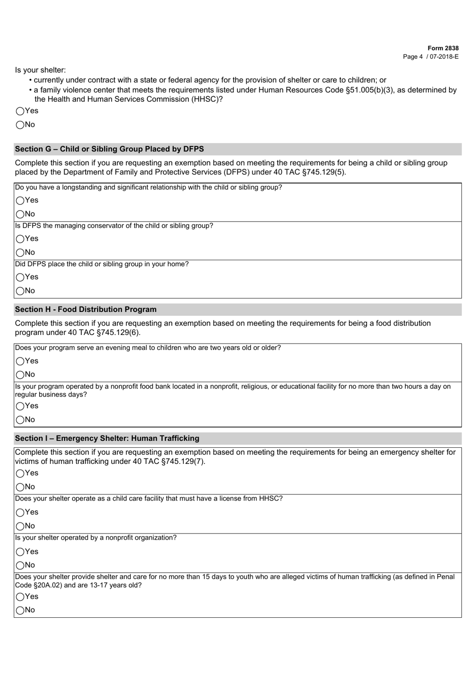 Form 2838 - Fill Out, Sign Online and Download Fillable PDF, Texas ...