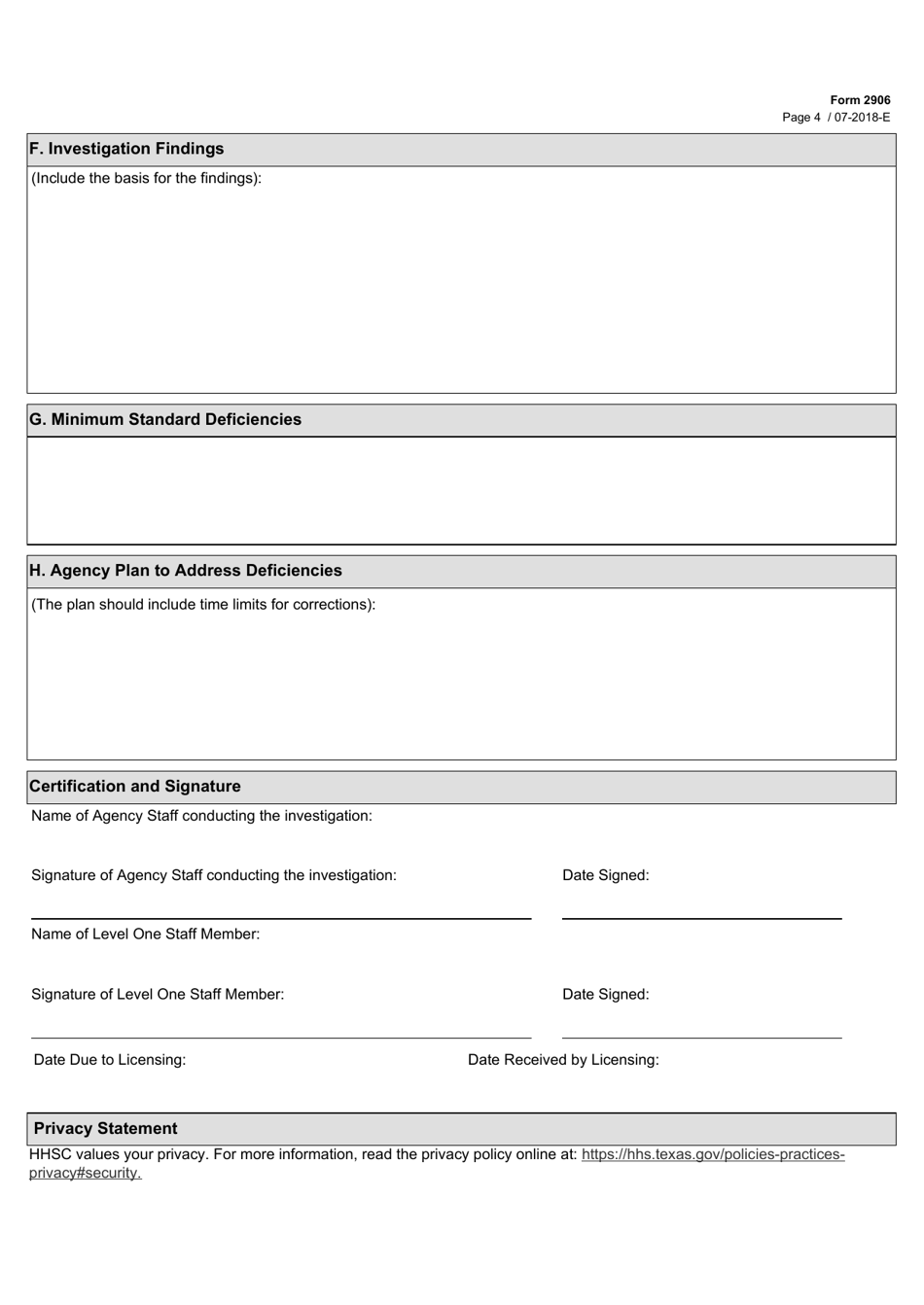 Form 2906 - Fill Out, Sign Online and Download Fillable PDF, Texas ...