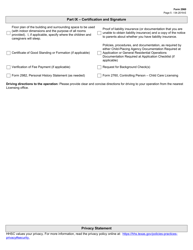 Form 2960 Application for a License to Operate a Residential Child Care Facility - Texas, Page 5