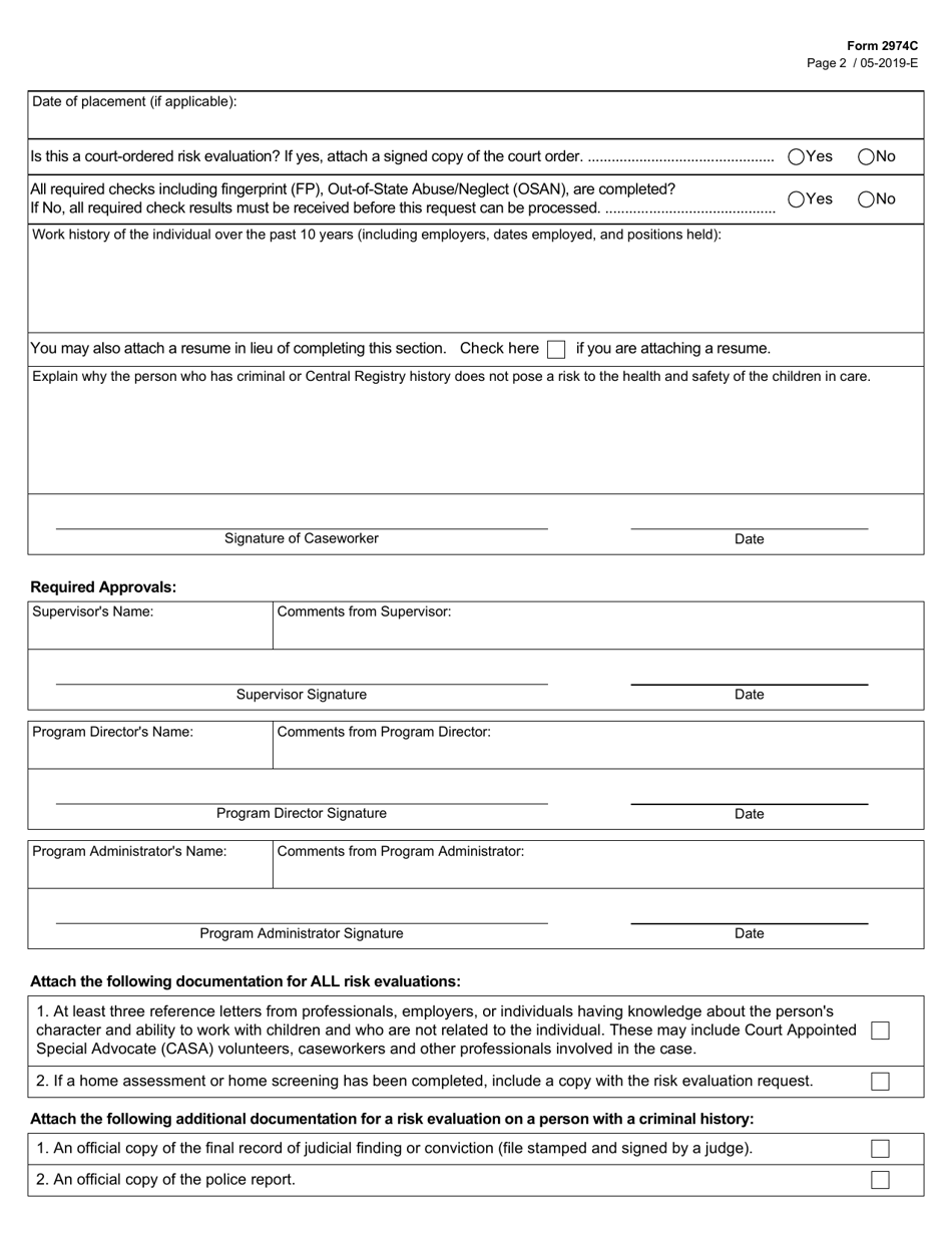 Form 2974C - Fill Out, Sign Online and Download Fillable PDF, Texas ...