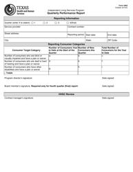 Document preview: Form 3002 Quarterly Performance Report - Texas