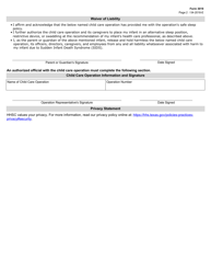 Form 3019 Infant Sleep Exception/Health Care Professional Recommendation - Texas, Page 2