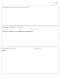 Form 3007 Critical Incident Reporting - Texas, Page 2