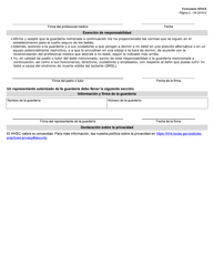 Formulario 3019-S Excepcion a Las Indicaciones Para El Sueno Del Bebe / Recomendacion Del Profesional Medico - Texas (Spanish), Page 2