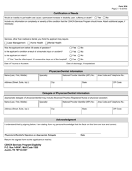Form 3034 Cshcn Physician/Dentist Assessment - Texas, Page 2