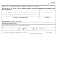 Form 3039 Authorization to Disclose Protected Health Information - Texas, Page 2