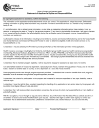 Document preview: Form 3046 Office of Primary and Specialty Health Statement of Applicant's Rights and Responsibilities - Texas