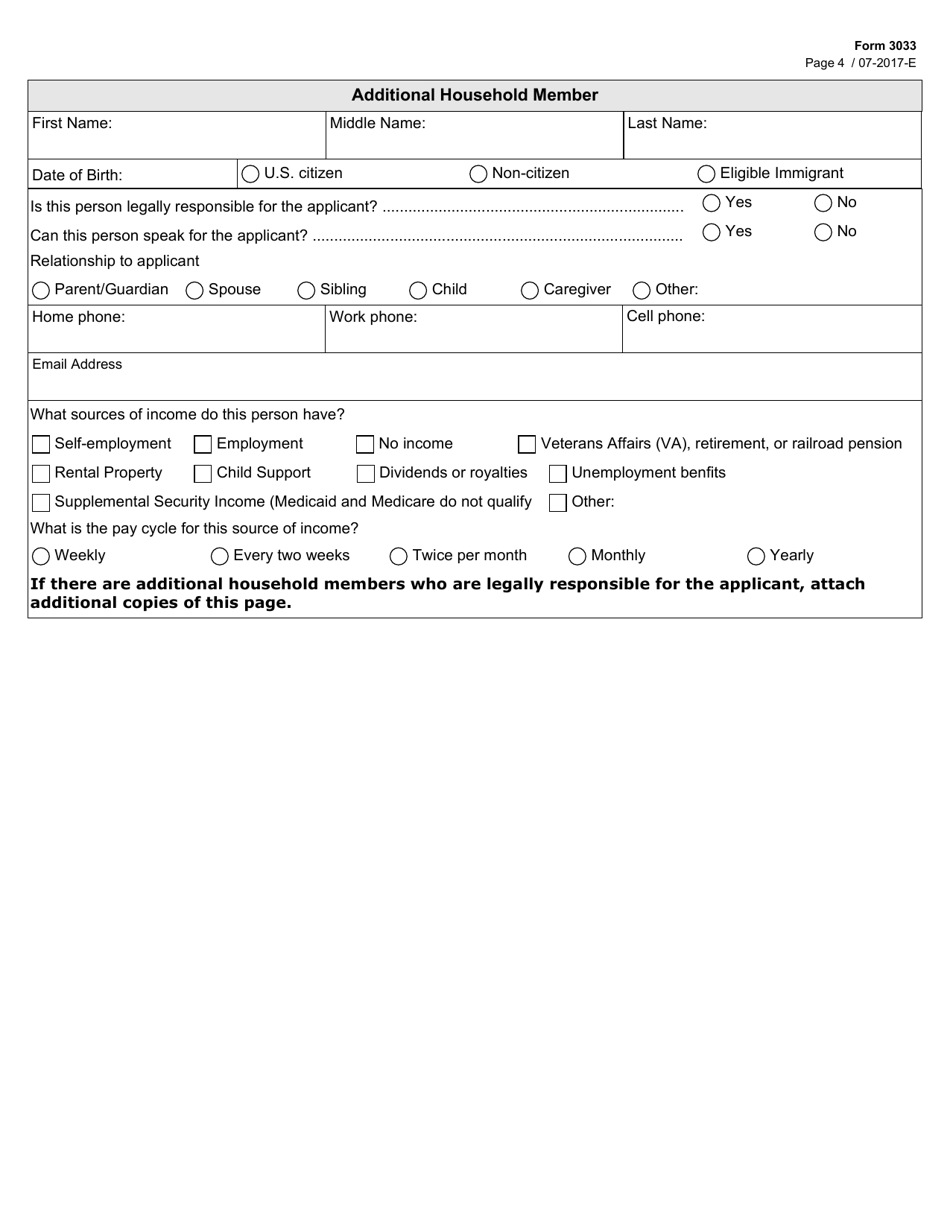 Form 3033 Hemophilia Assistance Program Application - Texas, Page 4