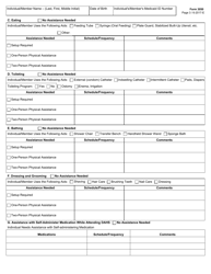 Form 3050 Day Activity and Health Services (Dahs) Health Assessment/Individual Service Plan - Texas, Page 3