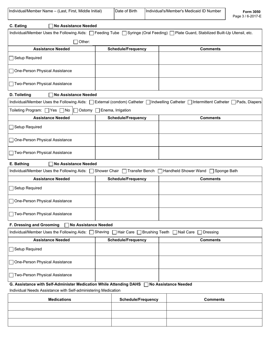 Form 3050 - Fill Out, Sign Online and Download Fillable PDF, Texas ...