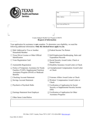 Document preview: Form 3068 County Indigent Health Care Program (Cihcp) Request of Information - Texas