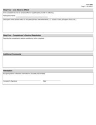 Form 3089 Home and Community Based Services Adult Mental Health (Hcbs-Amh) Complaint - Texas, Page 2