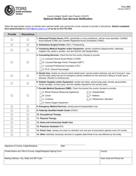 Document preview: Form 3083 Optional Health Care Services Notification - Texas