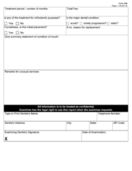 Form 3108 Dental Report - Texas, Page 2