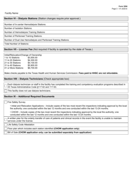 Form 3204 End Stage Renal Disease Facility License Application - Texas, Page 3