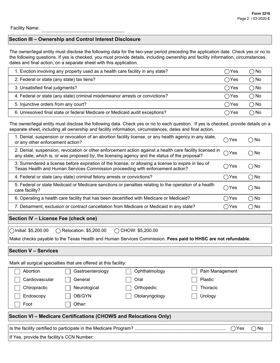 Form 3210 Fill Out Sign Online And Download Fillable Pdf Texas