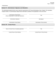 Form 3210 Ambulatory Surgical Center License Application - Texas, Page 4