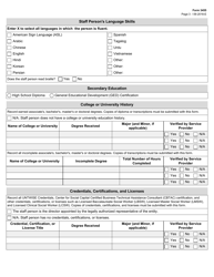 Form 3455 Provider Staff Information - Texas, Page 3