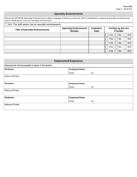 Form 3455 Provider Staff Information - Texas, Page 4