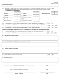 Form 3599 Habilitation Service Provider Orientation/Supervisory Visits - Texas, Page 2