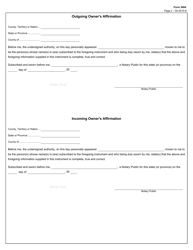 Form 3604 Ownership Transfer Affidavit - Texas, Page 2