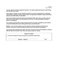 Form 3624 Termination, Reduction or Denial of Class - Texas, Page 2
