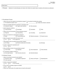 Form 3641-A Alzheimer&#039;s Disclosure Statement for Nursing Facilities - Texas, Page 2