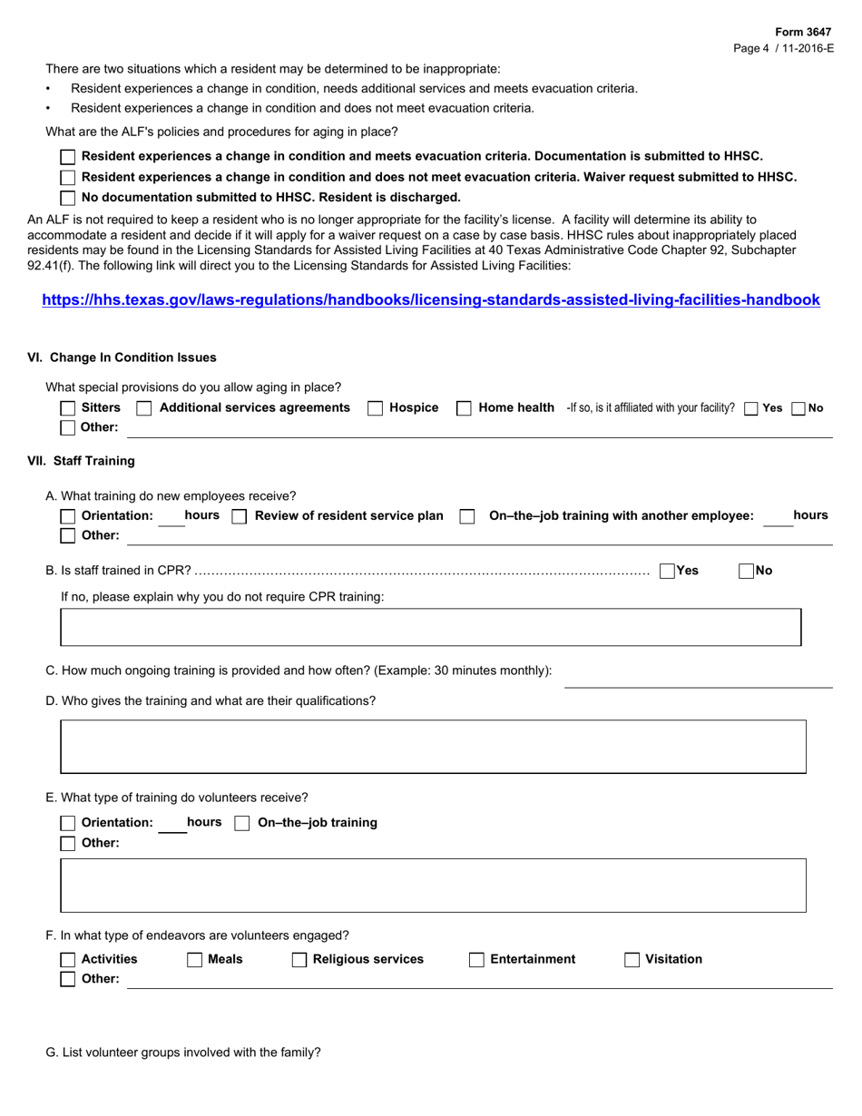 Form 3647 - Fill Out, Sign Online and Download Fillable PDF, Texas ...