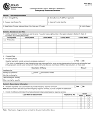 Document preview: Form 3681-C Addendum C Community Services Contract Application - Emergency Response Services - Texas