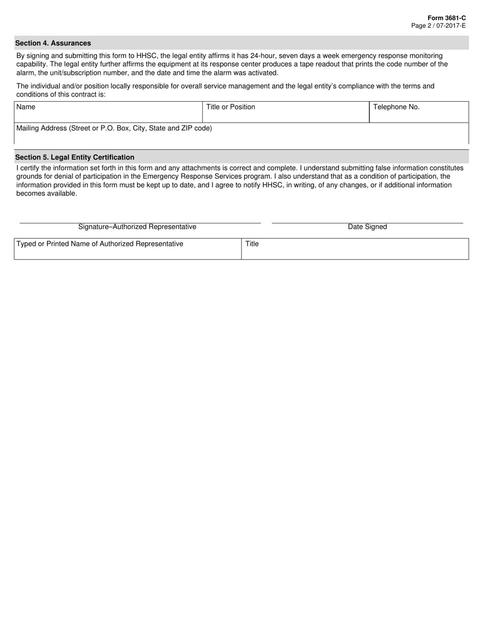 Form 3681-C Addendum C - Fill Out, Sign Online And Download Fillable ...