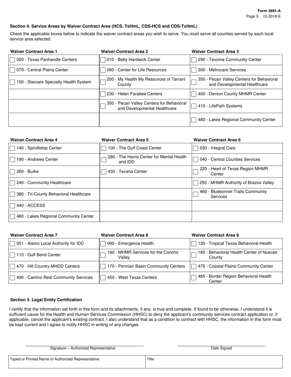 Form 3691-A - Fill Out, Sign Online and Download Fillable PDF, Texas ...