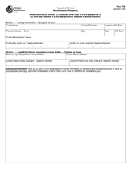 Form 3708 Amelioration Request - Texas