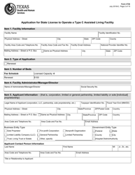 Form 3736 Application for State License to Operate a Type C Assisted Living Facility - Texas, Page 2