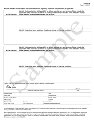 Sample Form 3726 Notification of Adverse Change in Financial Condition - Texas, Page 2