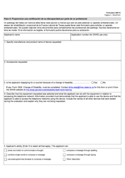 Formulario 3907-S Solicitud Para Dispositivos Generadores De Voz (Sgd) Del Programa De Asistencia Para Telecomunicaciones Especializadas (Stap) - Texas (Spanish), Page 3