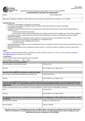 Document preview: Formulario 1580-S Consentimiento Informado De Participacion - Texas (Spanish)