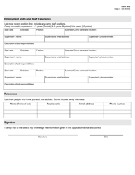 Form 3932 Camp Sign Application for Counselors - Texas, Page 3