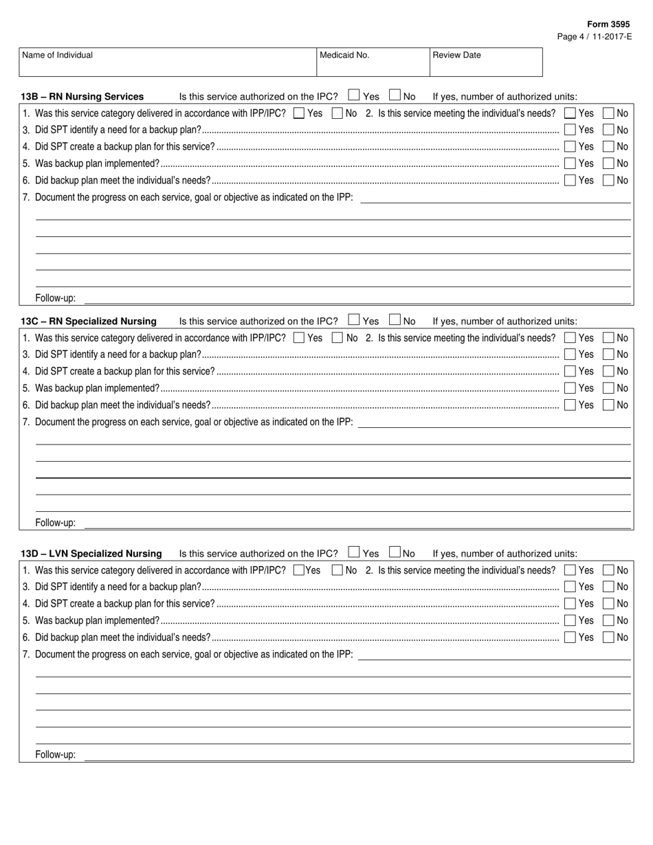 Form 3595 Ipp Service Review - Texas, Page 4