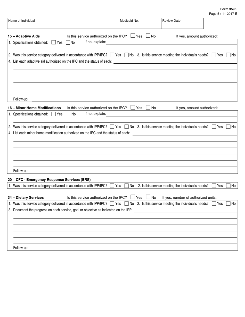 Form 3595 - Fill Out, Sign Online and Download Fillable PDF, Texas ...