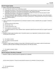 Form 4001 Renewal Application for Recognition of Day Care Administrator&#039;s Credential Program - Texas, Page 2