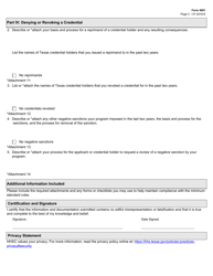 Form 4001 Renewal Application for Recognition of Day Care Administrator&#039;s Credential Program - Texas, Page 3