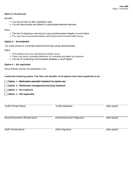 Form 4008 Informed Consent for Opiate Use Disorder Individuals Seeking Treatment - Youths Ages 13 to 18 - Texas, Page 2