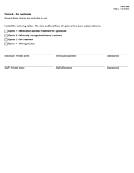 Form 4009 Informed Consent for Pregnant Opioid/Opiate Use Disorder Individuals Seeking Treatment - Texas, Page 2